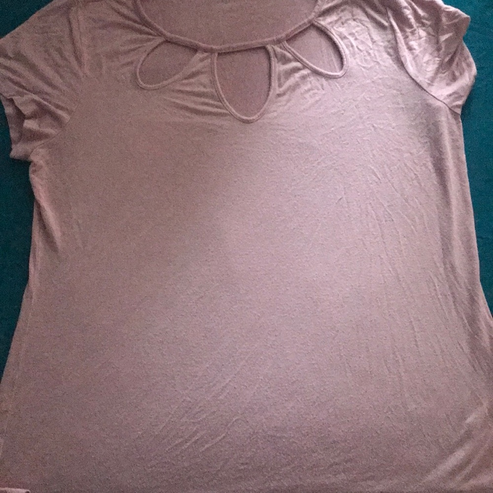 Pink cut out t shirt